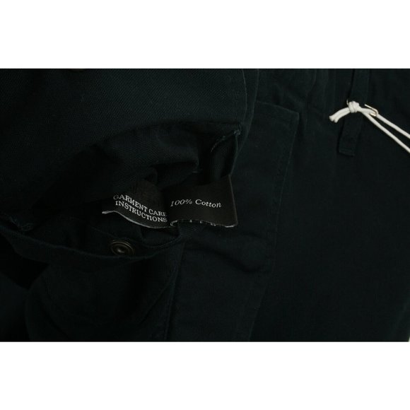 New albam Men's  31 / 32 / 33 8" Blue Canvas Drawstring Military Cadet Shorts - Picture 10 of 11